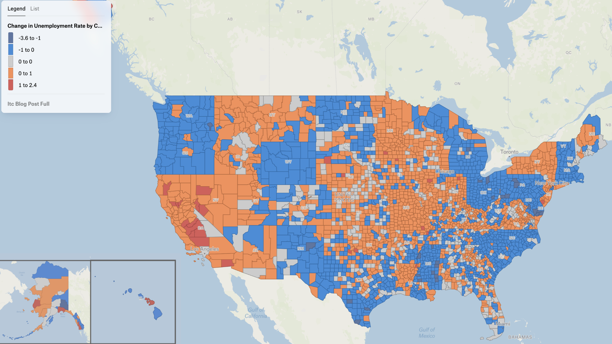 image showing unemployment rate changes from 2022 to 2023