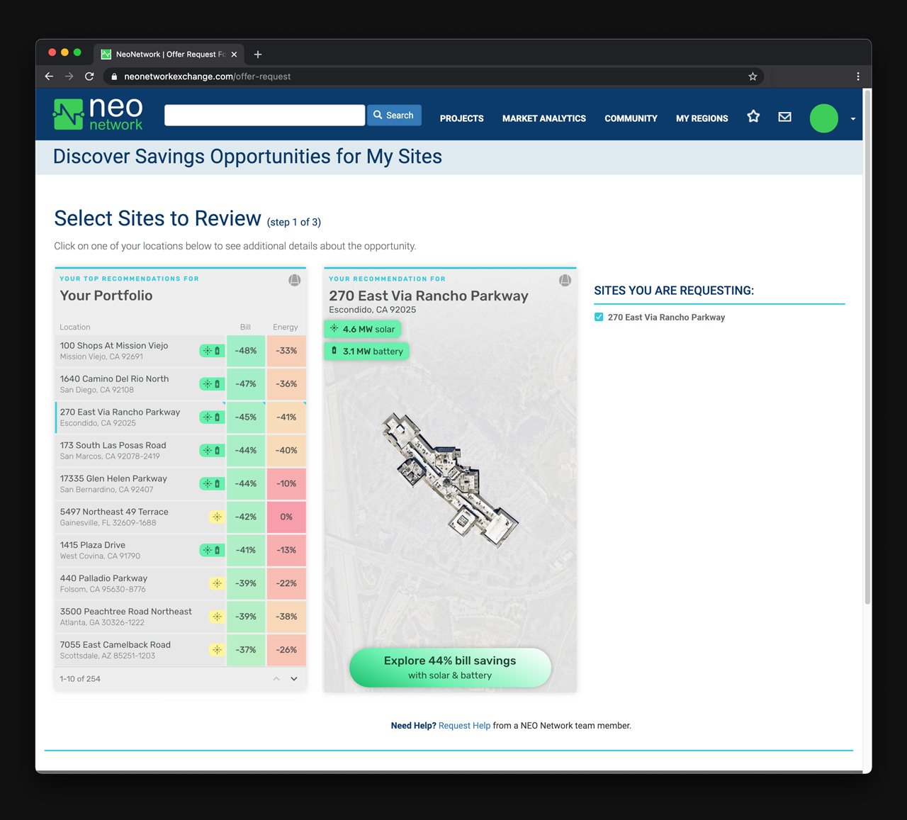 Station A recommendations integrated into Schneider Electric's NEO Network portal