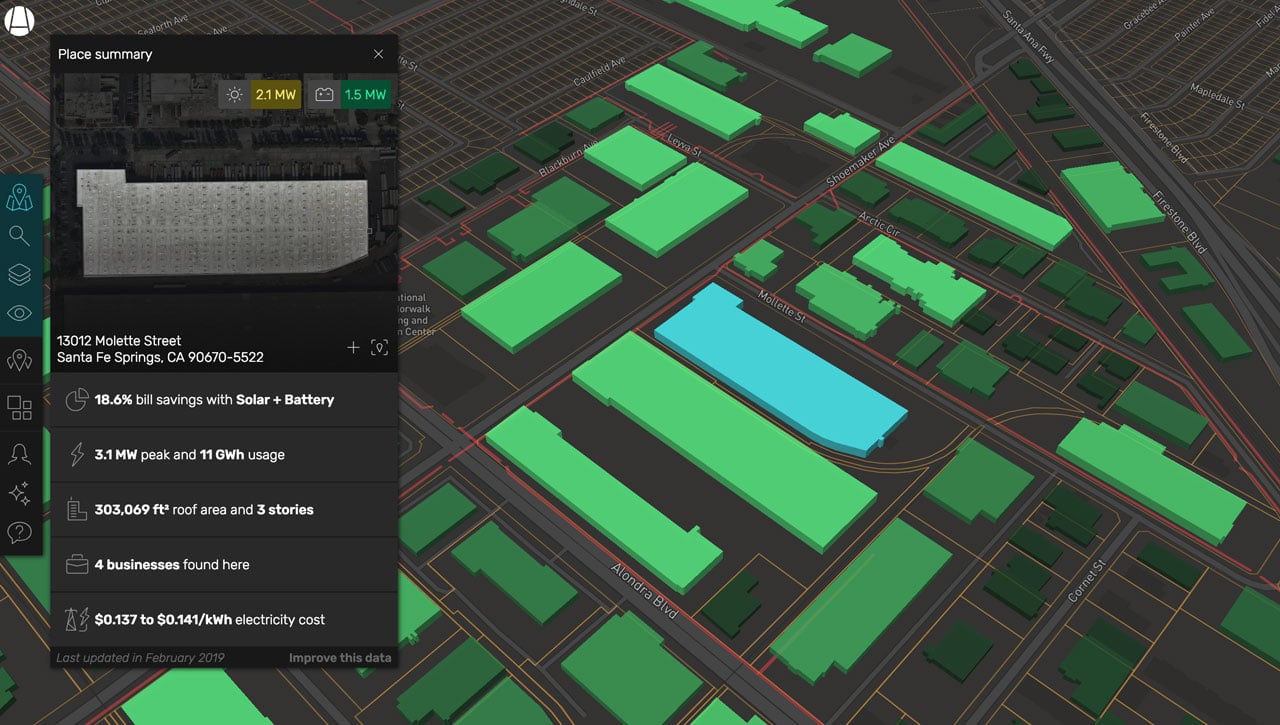 Building analysis for battery storage potential using Station A