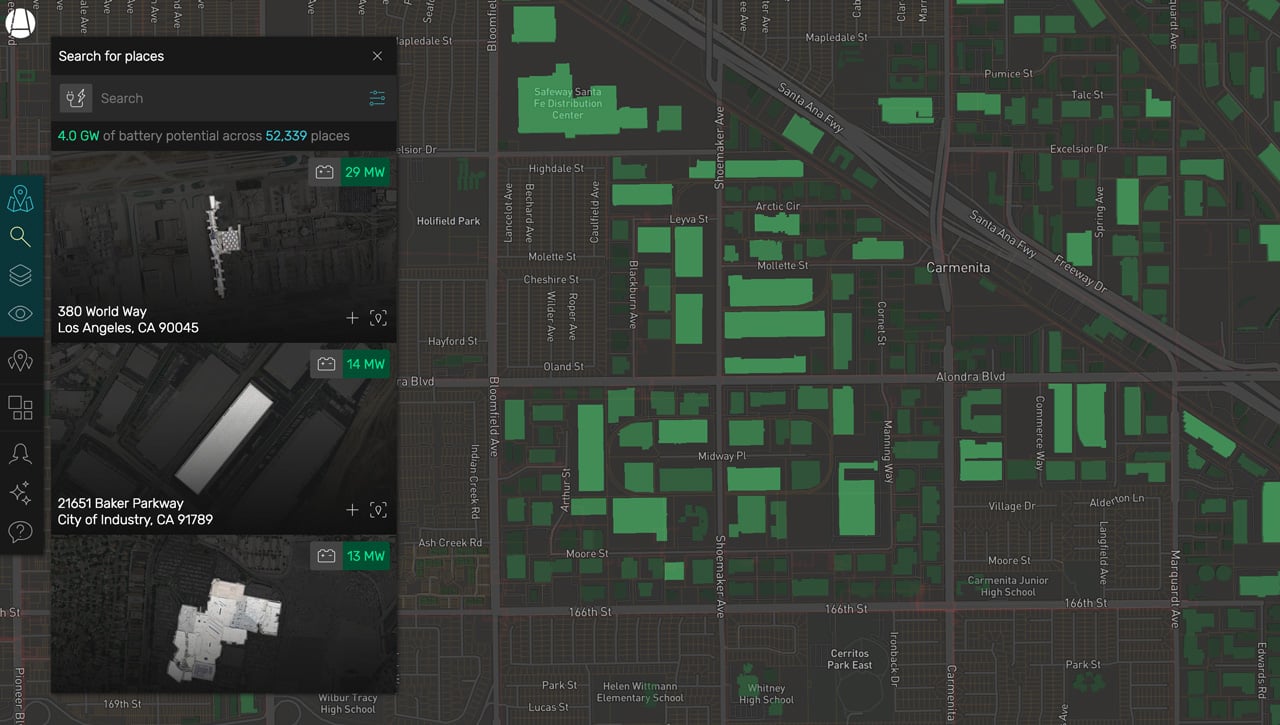 SCE territory analysis for battery storage potential using Station A